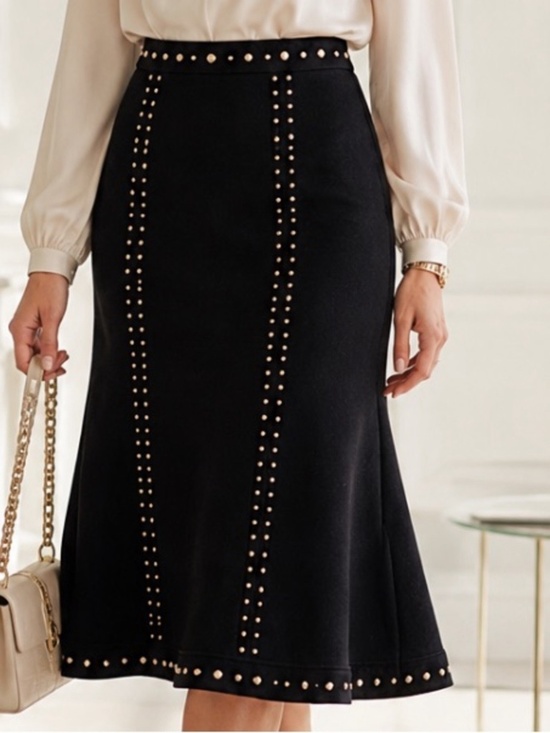 Elie Tahari Dresses & Skirts - NWT ELIE TAHARI STUDDED KNIT MIDI SKIRT, MEDIUM